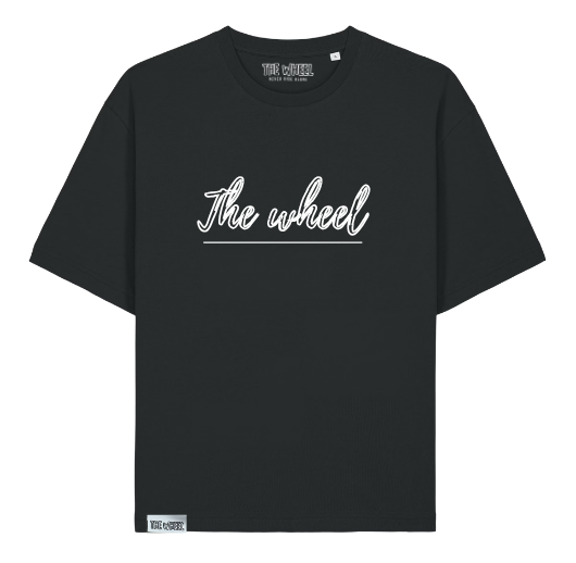 DRIFT BLACK 1 Camiseta Drift Oversized THE WHEEL vista frontal color Core Black