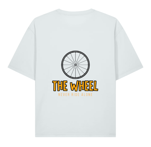 DRIFT BLUE2 Camiseta Drift Oversized THE WHEEL vista trasera color Blue Ice