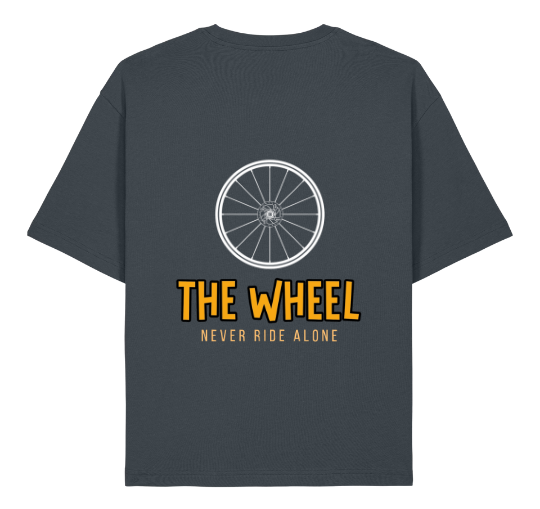 DRIFT GREY 2 Camiseta Drift Oversized THE WHEEL vista trasera color India Ink Grey