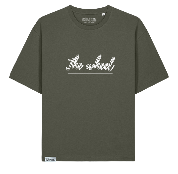 DRIFT KHAKI 1 Camiseta Drift Oversized THE WHEEL vista frontal color Khaki