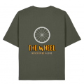 DRIFT KHAKI 2 Camiseta Drift Oversized THE WHEEL vista trasera color Khaki
