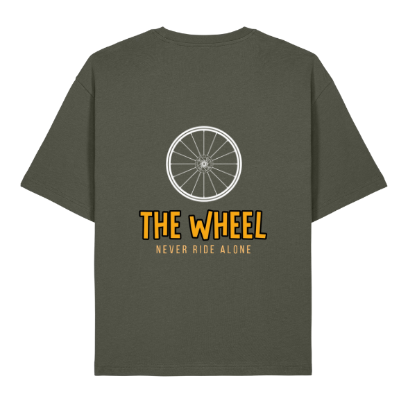 DRIFT KHAKI 2 Camiseta Drift Oversized THE WHEEL vista trasera color Khaki