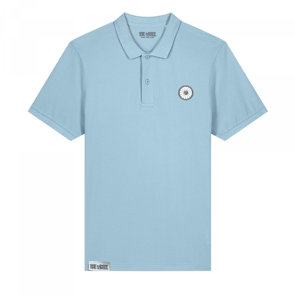 TRACE BLUE Polo Trace Man THE WHEEL color Sky Blue
