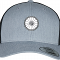 GREYBlack Gorra Spin Cap THE WHEEL vista frontal color Heather Black