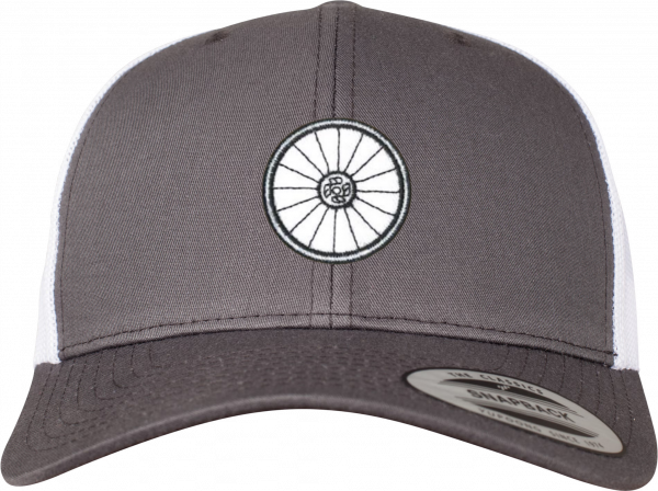 Greywhite Gorra Spin Cap THE WHEEL vista frontal color Darkgrey White