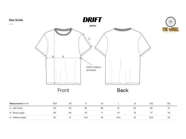 Guia Tallas Drift Camiseta Drift Oversized