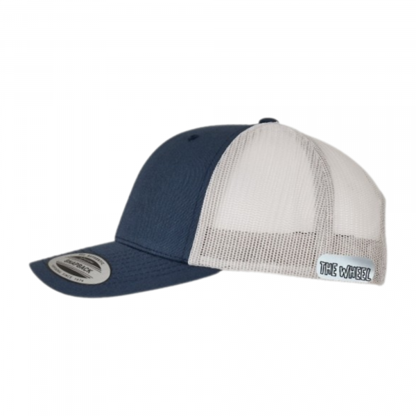 Spin Cap Blue Navy (left side) Gorra Spin Cap THE WHEEL vista lateral color Navy Silver